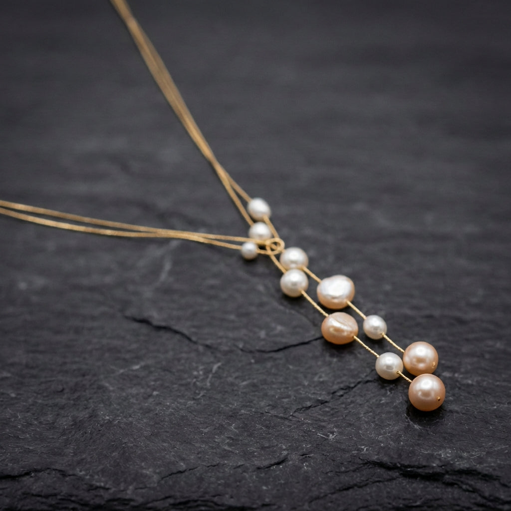Elegant Dangling Pearl Necklace