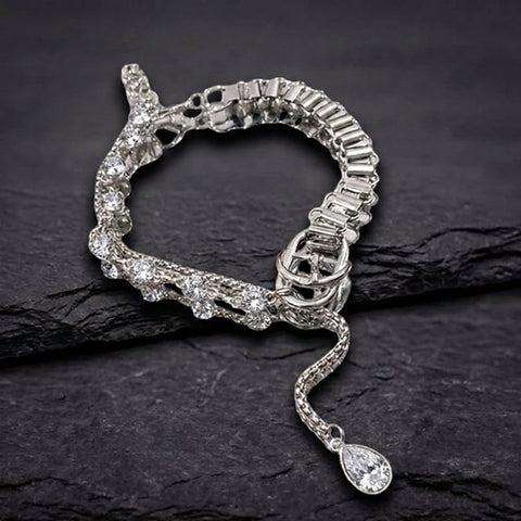 Crystal Choker Long Pendant Necklace