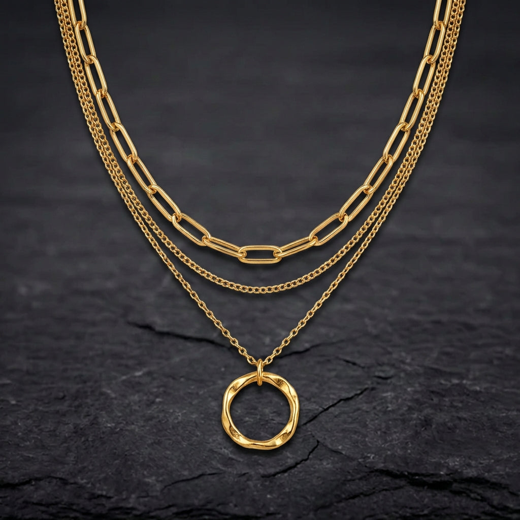 Gold Vintage Layered Necklace